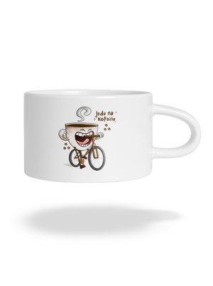 Jedu na kofeinu hrnek makronka White