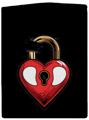 Zámek lásky dámská mikina na zip Black