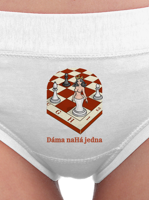 Dáma nahá jedna dámské kalhotky White