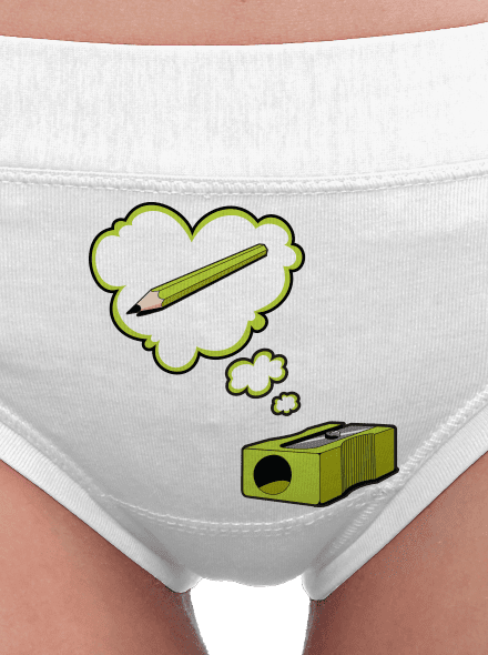 Tužka a Ořezávátko dámské kalhotky White