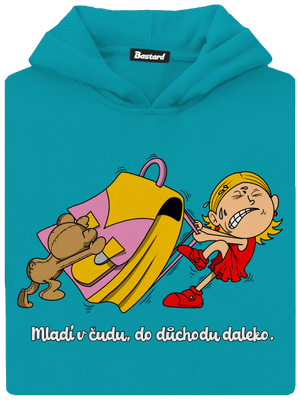 Školačka dětská mikina klokanka Hawaiian Blue