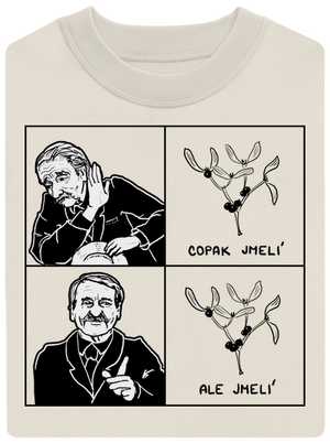 Cimrman: Copak jmelí unisex mikina bez kapuce Off White