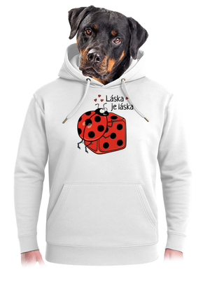 Láska je láska unisex mikina premium Snowwhite