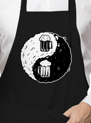 Jin Jang pivo zástěra Black