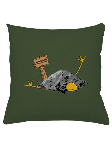 Sova spálená polštář Olive Green