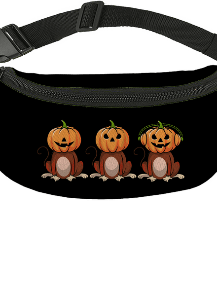 Halloween opičky ledvinka Black