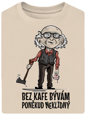 Neklidný bez kafe unisex tričko oversized Almond