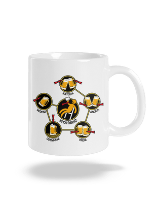 Pivní obvody klasický hrnek White