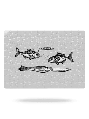 Vostrá rybička puzzle White