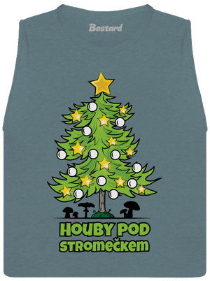 Houby pod stromečkem dámské tílko volné Heather Deep Teal