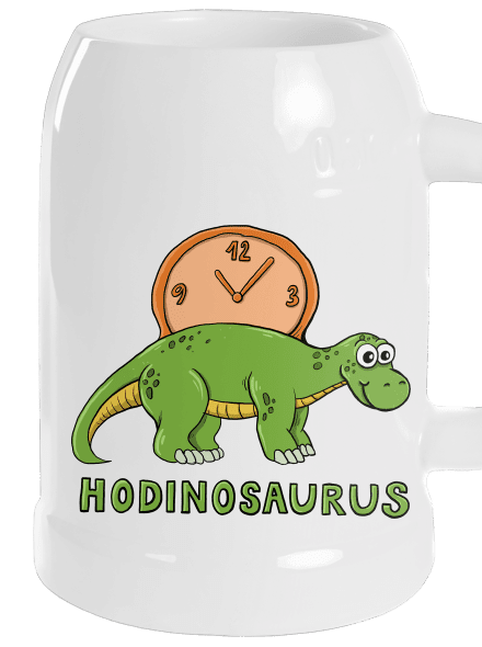 Hodinosaurus půllitr White
