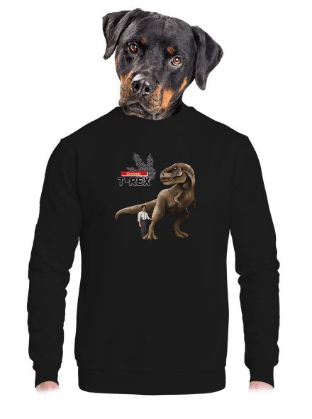 Komisař T-Rex unisex mikina bez kapuce Black