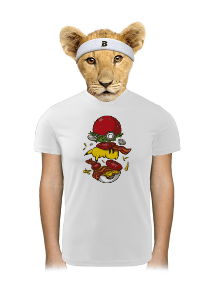 Pokémon burger dětské sportovní tričko White