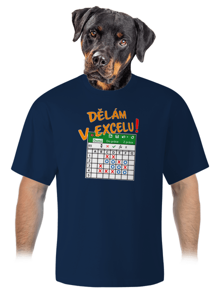 Dělám v Excelu unisex tričko oversized Midnight Blue