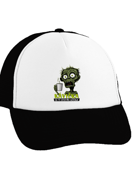 Zombie kávička kšiltovka truckerka Black cap