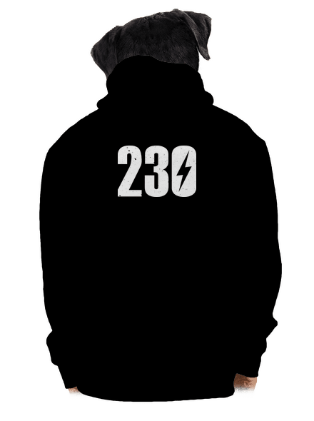 230 V pánská mikina na zip Black