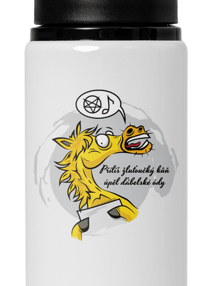 Žluťoučký kůň lahev na vodu White