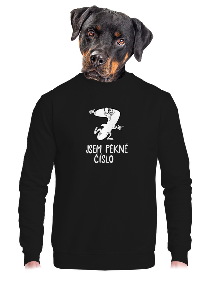 Jsem pěkné číslo unisex mikina bez kapuce Black