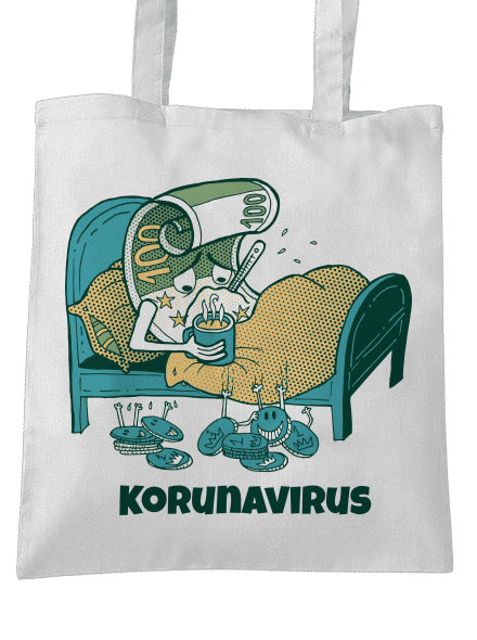 Korunavirus v posteli taška White