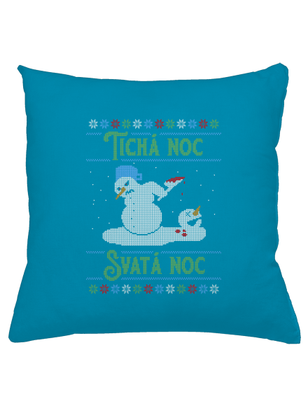 Vánoční koleda polštář Blue Turquoise