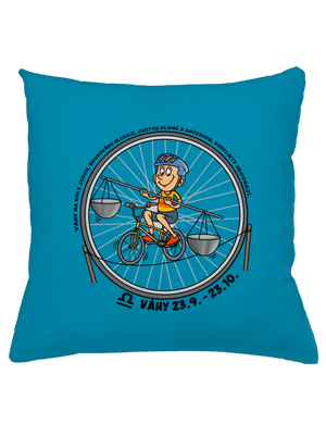 Cyklistický horoskop: Váhy polštář Blue Turquoise