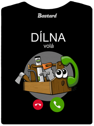 Dílna volá dámské tričko premium Black