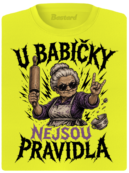 U babičky dámské sportovní tričko Neon Yellow