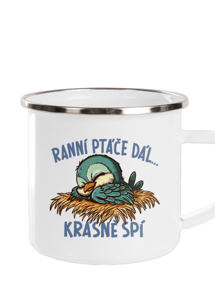 Ranní ptáče spí plecháček White