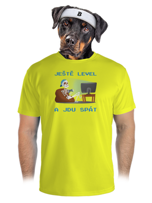 Ještě level pánské sportovní tričko Neon Yellow