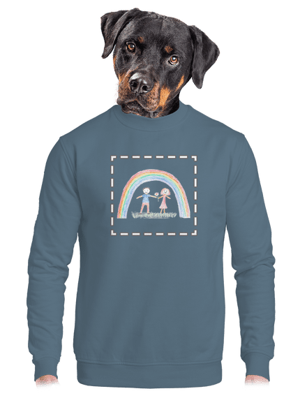 Dětské kresby - nahraj vlastní unisex mikina bez kapuce Nordic Blue