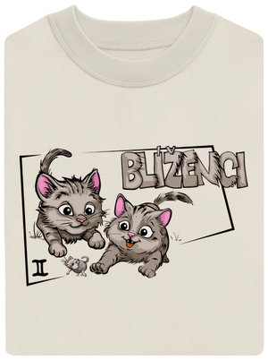 Kočičí horoskop: Blíženci unisex mikina bez kapuce Off White