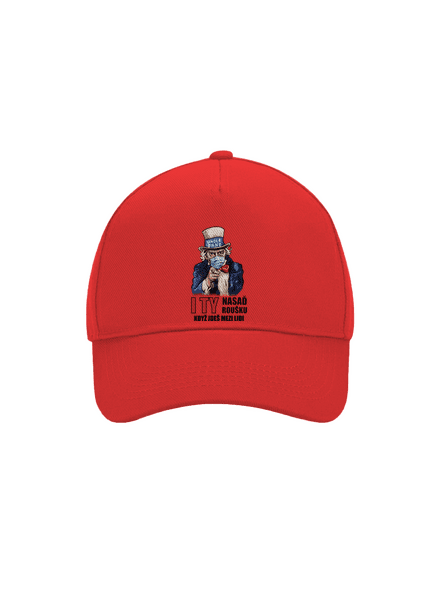 Nasaď roušku kšiltovka baseballka Classic Red