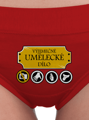 Umělecké dílo dámské kalhotky Red Mal