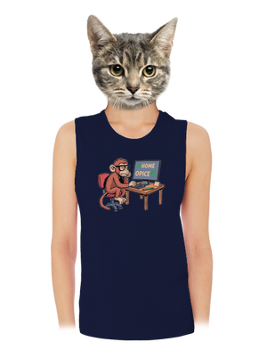 Home opice dámské tílko volné Navy