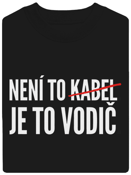 Je to vodič unisex mikina bez kapuce Black