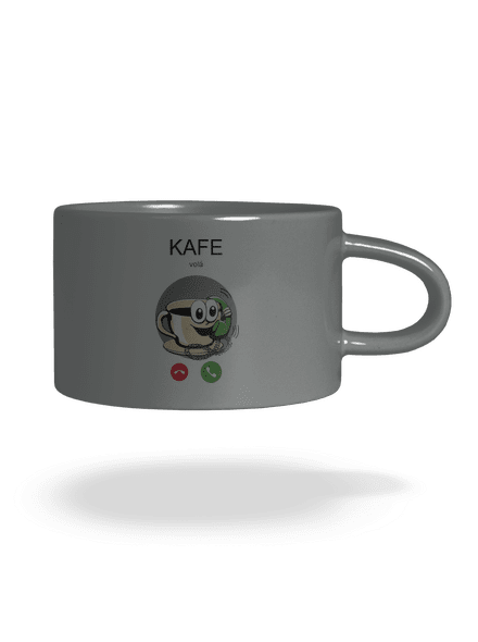 Kafe volá hrnek makronka Grey Macaron
