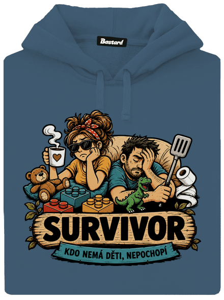 Survivor  dámská mikina klokanka Denim