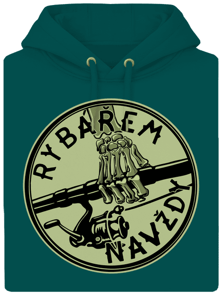 Rybářem navždy  unisex mikina premium Emerald Green