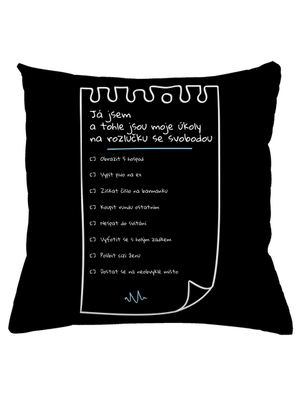 To do list na rozlučku se svobodou a fix polštář Black