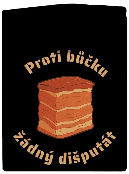 Proti bůčku žádný dišputát pánská mikina na zip Black