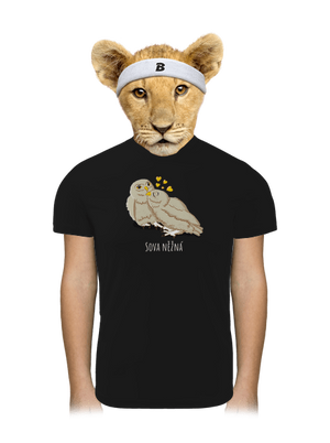 Sova něžná dětské sportovní tričko Black