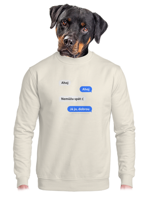 unisex mikina bez kapuce