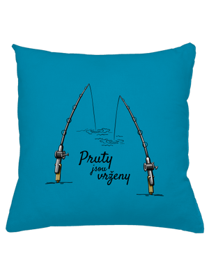 Pruty jsou vrženy polštář Blue Turquoise