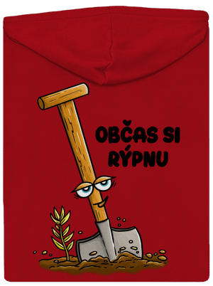 Občas si rýpnu pánská mikina na zip Red