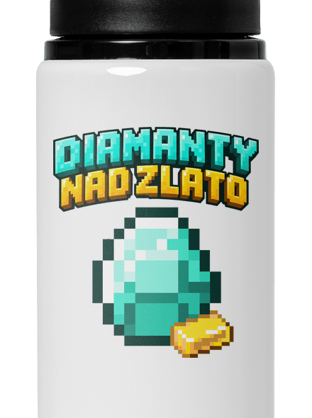 Diamanty nad zlato lahev na vodu White