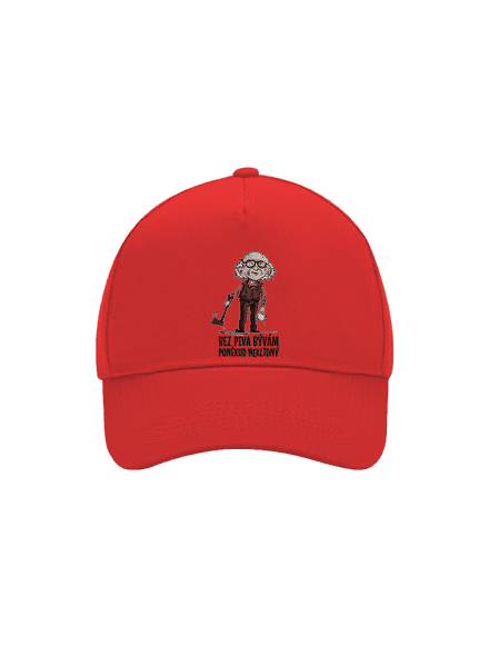 Neklidný bez piva kšiltovka baseballka Classic Red