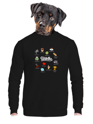 unisex mikina bez kapuce