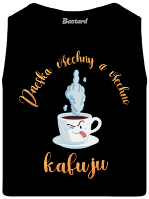 Všechno kafuju pánské tílko Black
