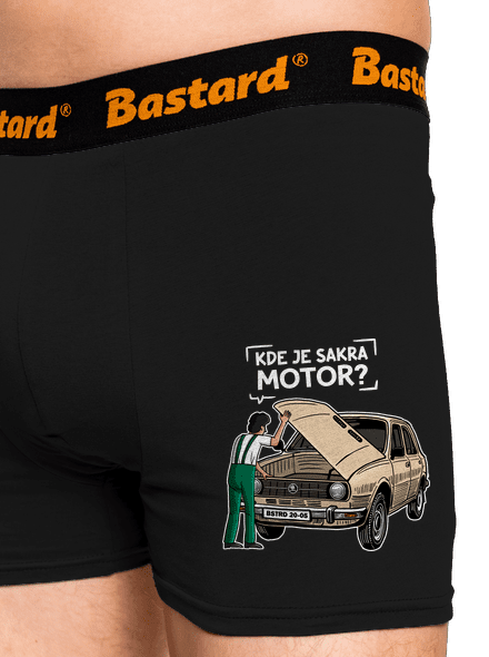 Kde je motor? boxerky Black