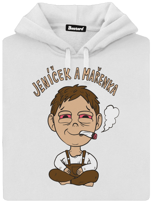 Jeníček a mařenka dámská mikina klokanka White